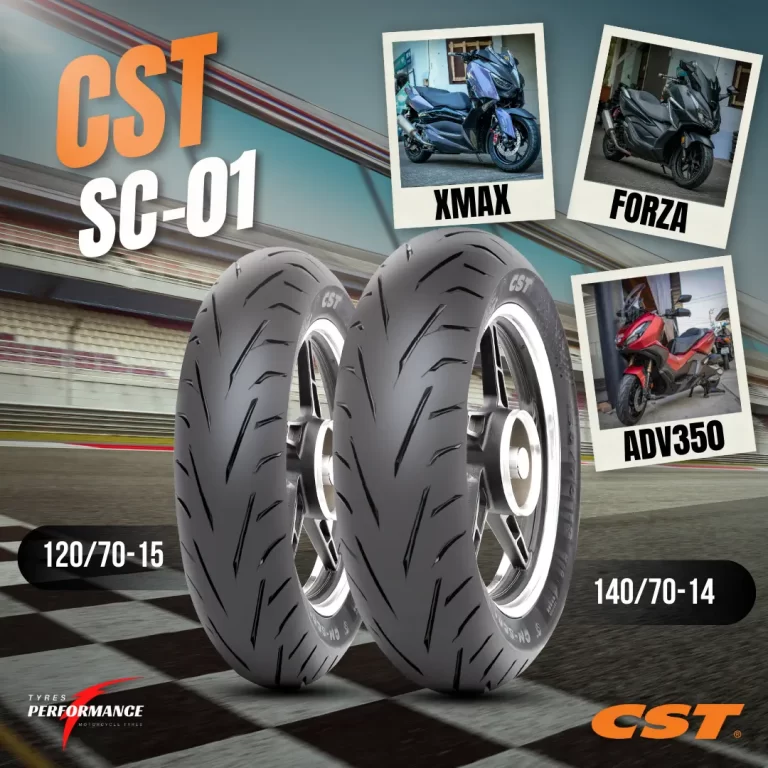 ยาง CST SC-01 สำหรับรถมอเตอร์ไซต์ Xmax, Forza300, Forza350 และ ADV350